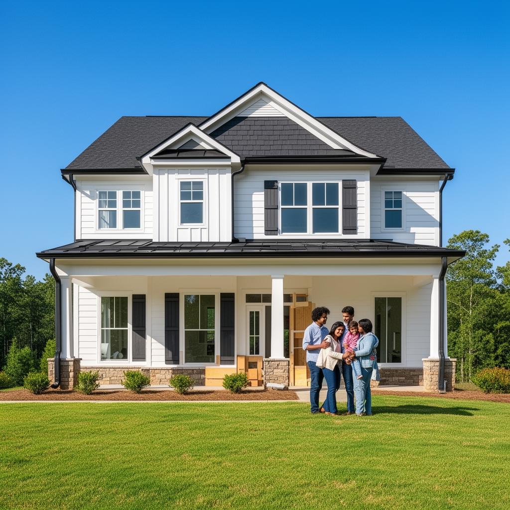 Modern two-story Lake Wylie SC home with new seamless gutters